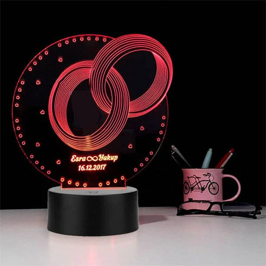 3D   Ring Round Customised Illusion Lamp