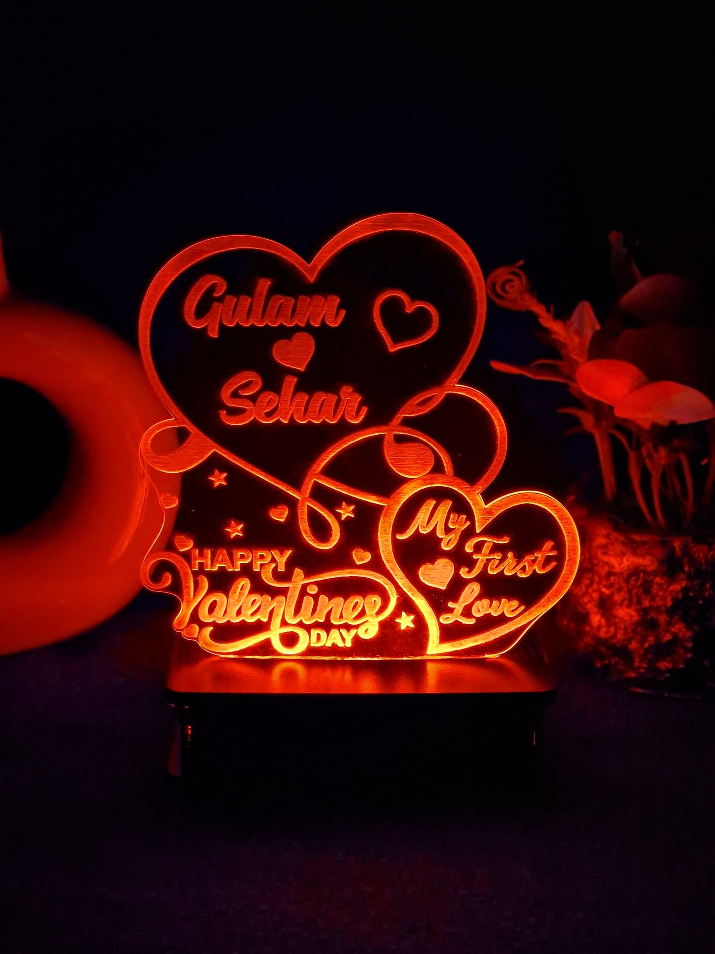 058-VALENTINE FIRST LOVE CUSTOMIZED LAMP