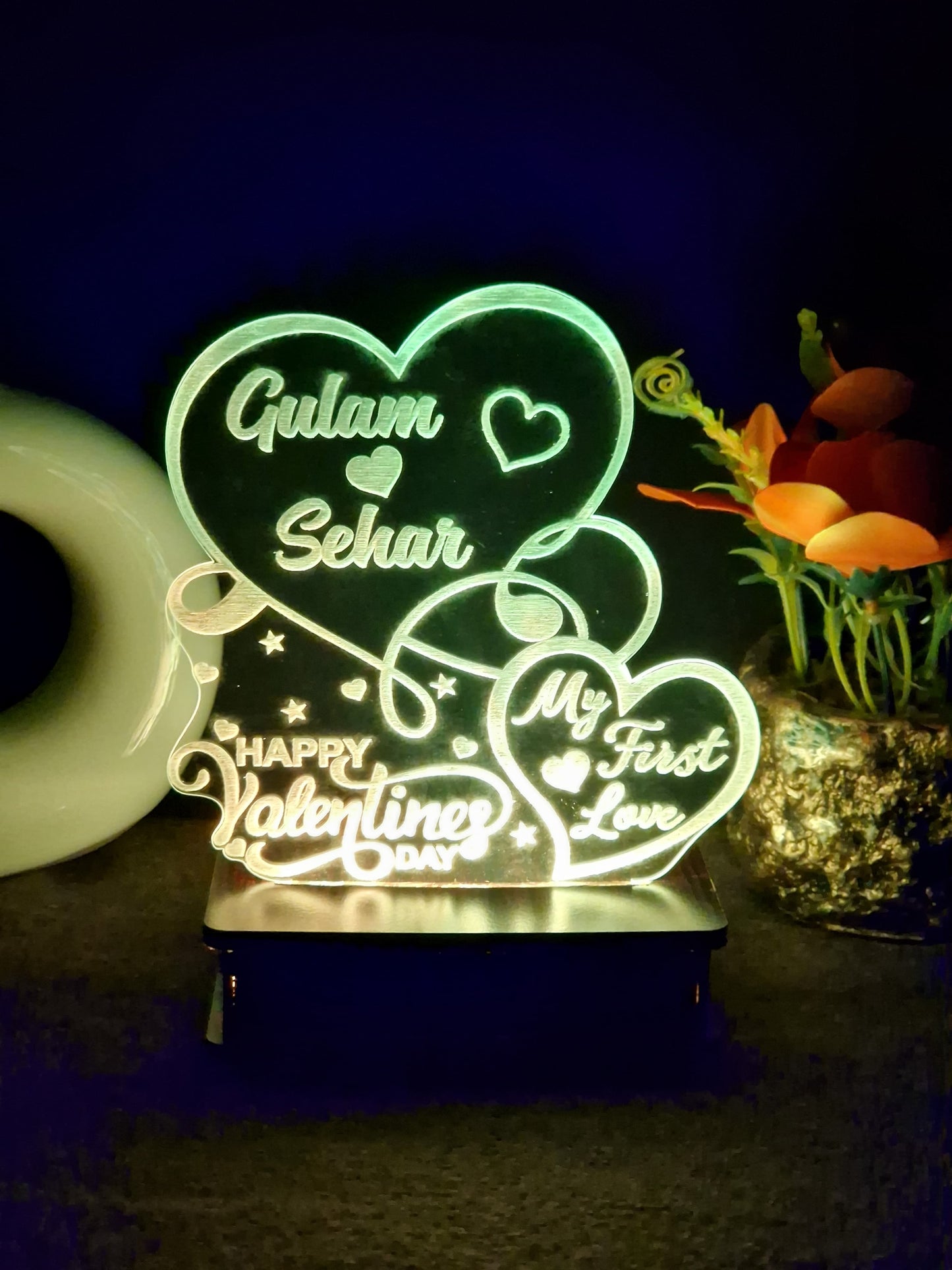 058-VALENTINE FIRST LOVE CUSTOMIZED LAMP