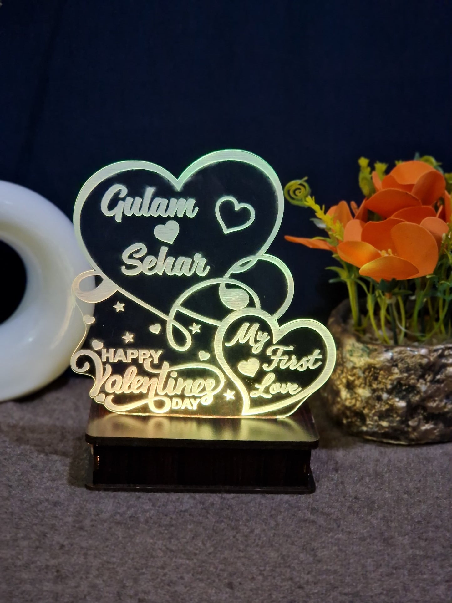 058-VALENTINE FIRST LOVE CUSTOMIZED LAMP