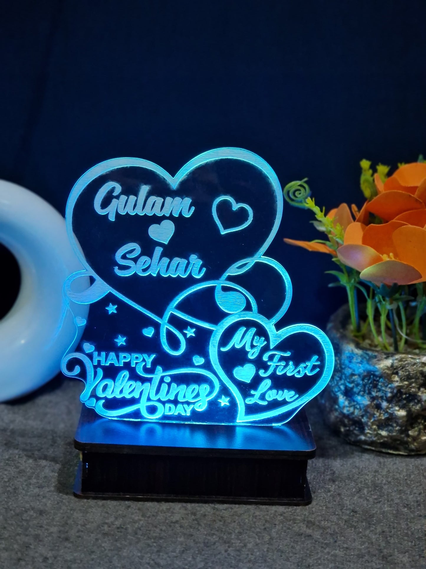 058-VALENTINE FIRST LOVE CUSTOMIZED LAMP