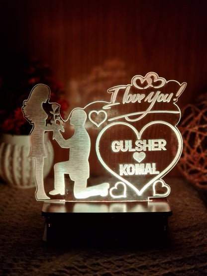 061-VALENTINE COUPLE CUSTOMIZED LAMP