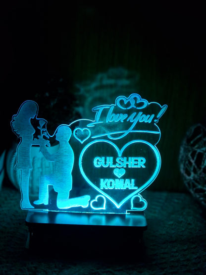 061-VALENTINE COUPLE CUSTOMIZED LAMP