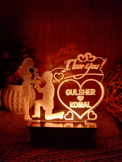 061-VALENTINE COUPLE CUSTOMIZED LAMP