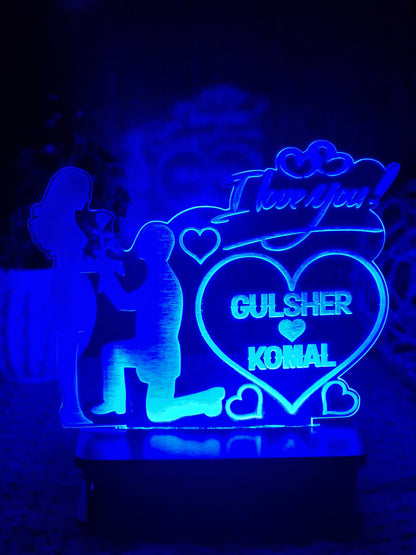 061-VALENTINE COUPLE CUSTOMIZED LAMP