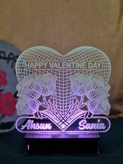 062- Flower VALENTINE CUSTOMIZED LAMP