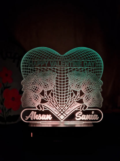 062- Flower VALENTINE CUSTOMIZED LAMP