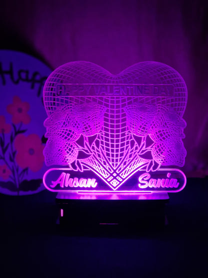 062- Flower VALENTINE CUSTOMIZED LAMP