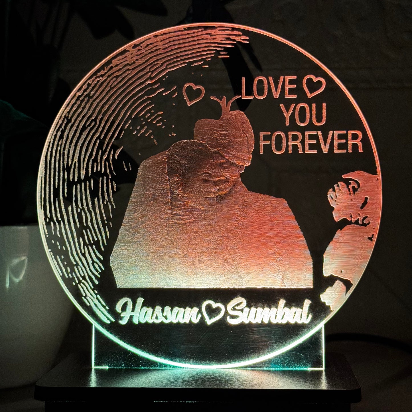 P1- Love You Forever 3D Customized Picture Illusion Lamp