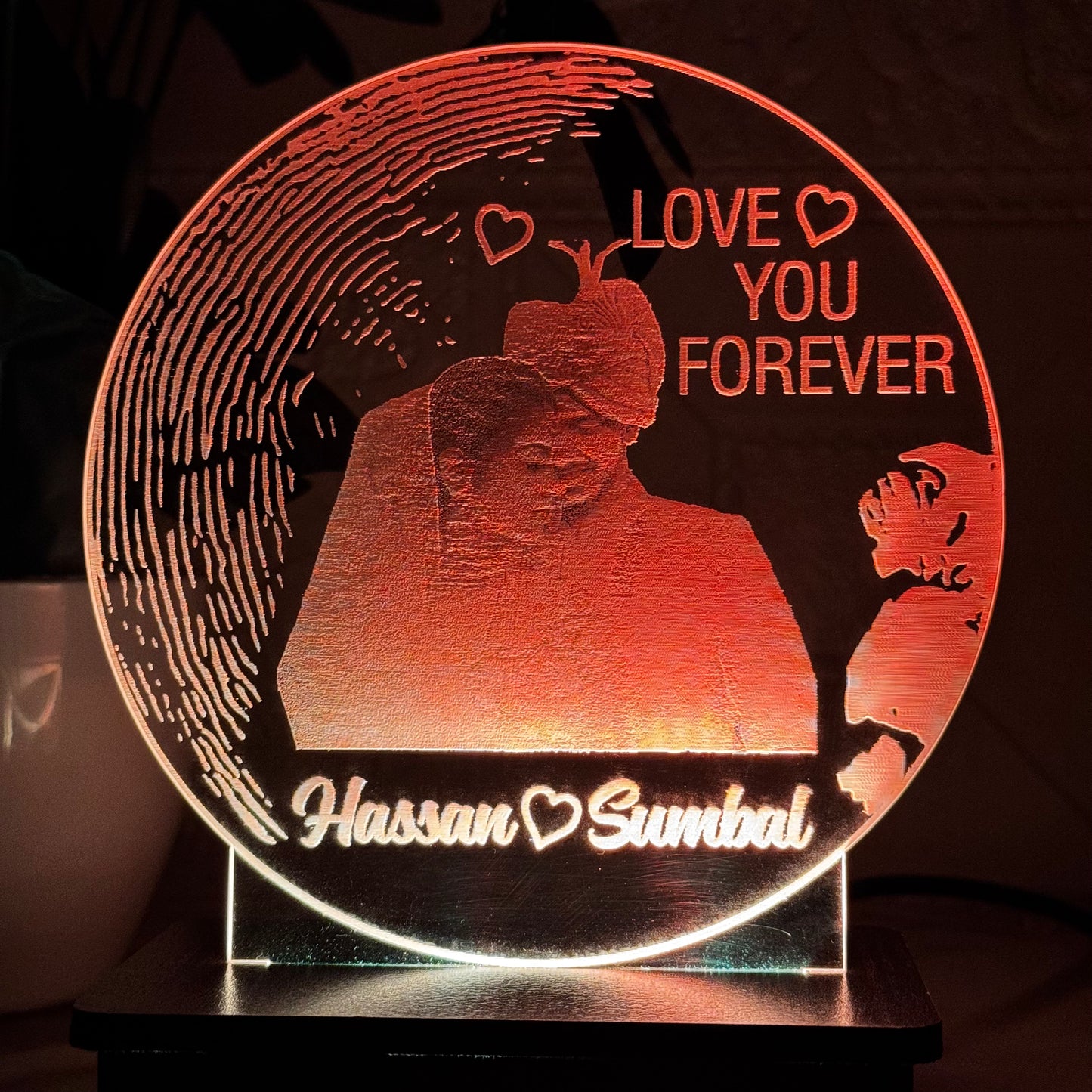 P1- Love You Forever 3D Customized Picture Illusion Lamp