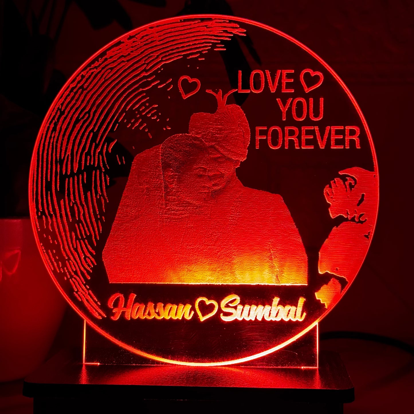 P1- Love You Forever 3D Customized Picture Illusion Lamp