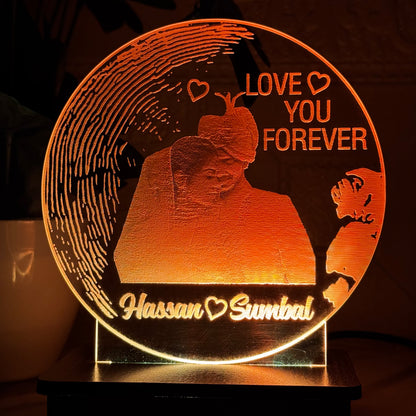 P1- Love You Forever 3D Customized Picture Illusion Lamp