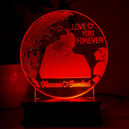 P1- Love You Forever 3D Customized Picture Illusion Lamp