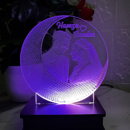 P3-  Moon 3D Customized Picture Illusion Lamp