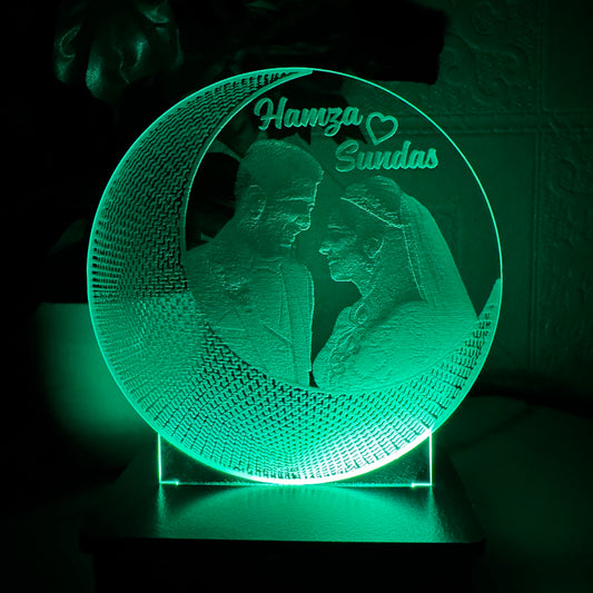 P3-  Moon 3D Customized Picture Illusion Lamp